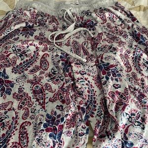 Karen Neuberger pajama lounge pants XL Grey with paisley print